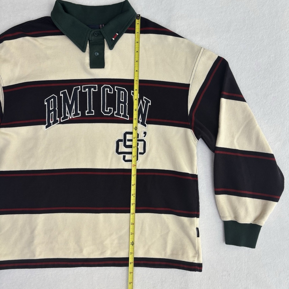 Romantic Crown RMTCRW Rugby Polo Shirt Size M Contrast Collar Retro Style RARE - Picture 10 of 11